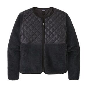 Patagonia Recycled Sherpa Hybrid Jacket Wool Blend Women’s Medium Ink Black